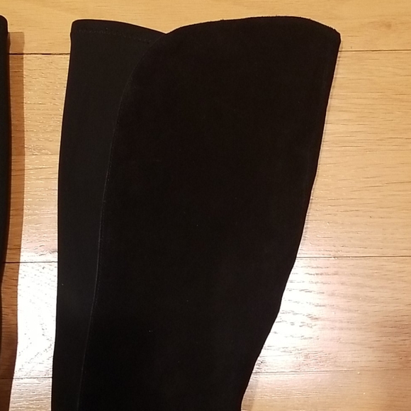 Anne Klein Honesty suede black knee boot size 9 - Picture 6 of 7